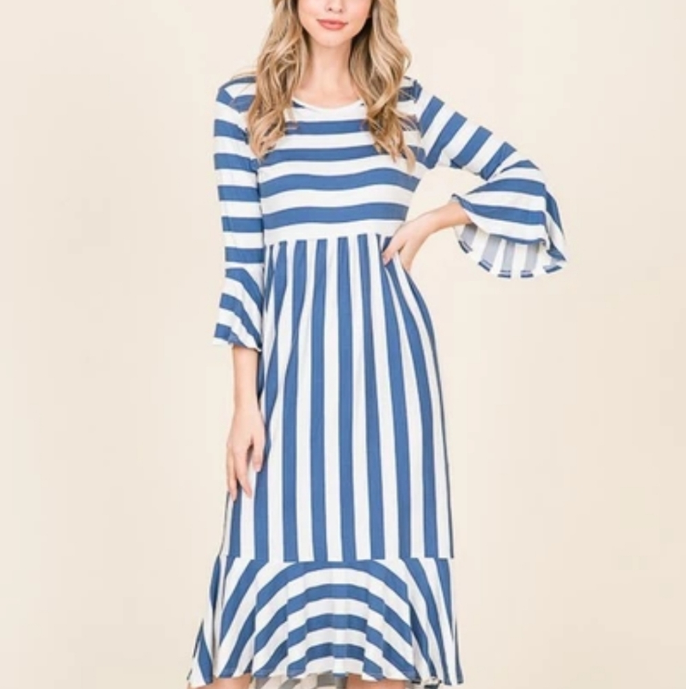 Striped Flair Dress